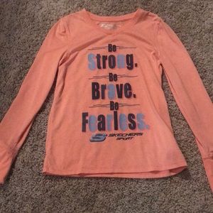Sketchers girls long sleeve athletic tee